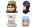 Модная зимняя детская шапка-шлем    